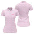 Pink Girl Dad All Over Print Golf Polo Shirt, Ladies Golf Tops, Performance Golf Shirt