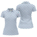 Suicide Awareness Feather Ribbon Pattern Women’s Golf Polo, Golf Tops For Women