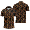Haunted Face Wallpaper Halloween Golf Polo Shirt, Golf Polo For Men, Golf Apparel Shirt