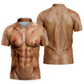 Scary Muscle Body Halloween Golf Shirt, Golf Polo Shirts For Men, Printed Golf Shirts