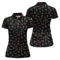 Naughty Position Stick Figure Couple Black Golf Shirt, Golfer Valentines Gift, Fun Women's Golf Shirts, Ladies Golf Shirts