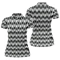 Chess Board Pattern Hawaiian Golf Shirt, Chess Lover Gift Women's Golf Tops, Ladies Golf Shirts