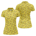 Cute Yellow Rubber Duck Pattern Golf Shirt, Hawaiian Golf Shirt, Golf Tops For Women, Printed Golf Shirt