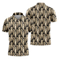 Halloween Ghost Pattern Golf Polo Shirt, Men's Golf Shirts, Hawaiian Golf Shirt