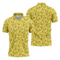 Cute Yellow Rubber Duck Pattern Golf Shirt, Hawaiian Golf Shirt, Mens Golf Shirts, Golf Apparel For Men