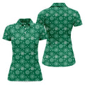 Dirty Funny Adult Humor Snowflakes Green Golf Shirt, Fun Women's Golf Shirts, Christmas Golf Shirt, Ladies Golf Shirts