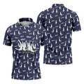 Funny Seagull Halloween Golf Shirt, Cartoon Bird Pattern, Mens Golf Apparel, Hawaiian Golf Shirt
