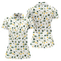 Funny Golf Cart Adult Humor Pattern Polo Shirt, Golf Shirts For Women, Women's Golf Apparel