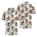 Bigfoot Hot Dog Beach Hawaiian Shirt, Mens Golf Polo, Hawaiian Golf Shirt, Golf Apparel For Men