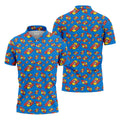 Whack F*ck Comic Golf Ball Blue Polo Shirt, Funny Golf Shirt, Golf Shirts For Men