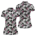 Pink Ribbon Floral Paisley Breast Cancer Golf Shirt, Women’s Golf Tops, Ladies Golf Shirts