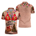 Merry Gingerbread Bra Christmas Golf Shirt, Mens Golf Shirts, Polo Shirts For Men