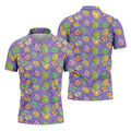 Colorful Painted Easter Eggs Golf Shirts For Men, Cute Golf Outfit, Polo Shirts For Men