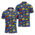Funny Comic Pop Art Golf Shirt, Fun Golf Polo Shirt, Golf Shirts For Men