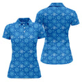 Dirty Funny Adult Humor Snowflakes Blue Golf Shirt, Fun Women's Golf Shirts, Christmas Golf Shirt, Ladies Golf Shirts