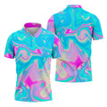 Pastel Marble Abstract Swirl Pattern Golf Shirt, Polo Shirts For Men, Men's Golf Shirt