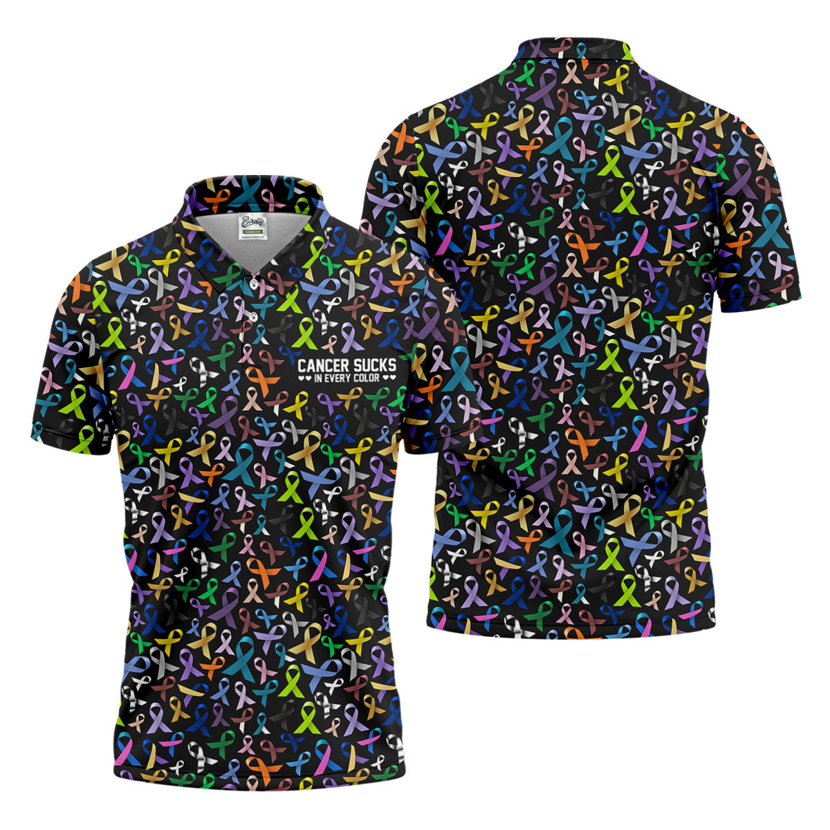 Cancer Sucks In Every Color Golf Shirt, Cancer Awareness Shirt, Couple Golf Shirt, Matching Golf Shirt
