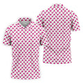 The Pink Taco Seamless Pattern White Golf Shirt, Golf Tops For Men, Tacos Lover Golf Gift For Men