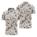 Funny Adult Doodle Novelty Pattern Polo Shirt, Mens Golf Polo, Golf Shirts For Men