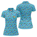 Awareness Understanding Acceptance Autism Ribbon Blue Golf Shirt, Autism Awareness Colors Women's Golf Tops