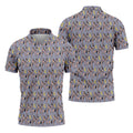 Dancing Figures Moon And Stars Pattern Polo Shirt, Mens Golf Shirts, Golf Apparel For Men