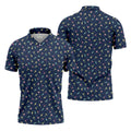 Tropical Cocktail Pinup Pattern Golf Shirt, Mens Golf Apparel, Golf Shirts For Men