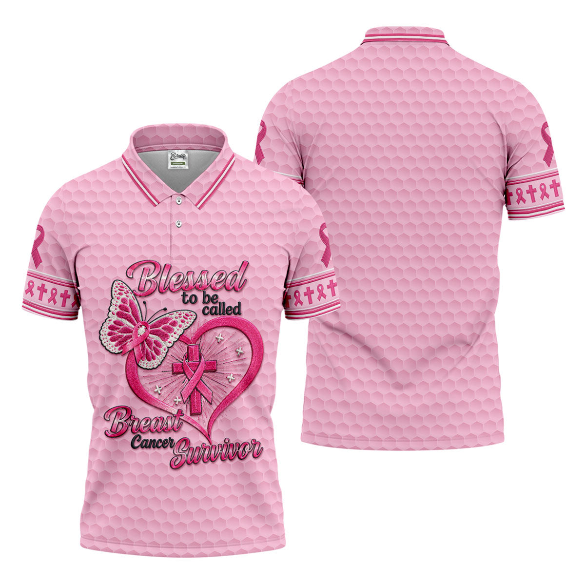 Blessed To Be Called Breast Cancer Survivor Golf Shirt, Mens Golf Polo, Golf Shirts For Men