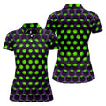 3D Effect Circular Pattern Green Golf Shirt, Cool Golf Outfit, Women Golf Top, Ladies Golf Shirts