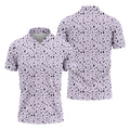 Light Purple Beer Brewing Icons Pattern Polo Shirt, Golf Apparel For Men, Printed Golf Shirts