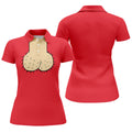 Red Funny Dickhead Faux Chest Golf Shirt, Funny Halloween Shirt, Women’s Golf Apparel