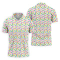 Bunny Hops Seamless Pattern Easter Golf Shirt, Golf Shirts For Men, Men's Funny Golf Shirts, Polo Shirts For Men