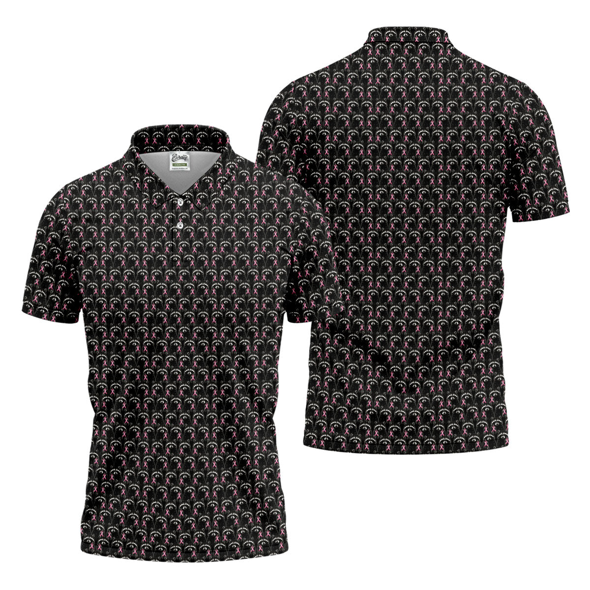 Funny Raccoon Middle Finger Breast Cancer Polo Shirt, Mens Golf Shirts, Mens Polo Shirts