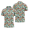 Tropical Trip Big Wave Riders Hawaiian Golf Shirt, Polo Shirts For Men, Golfing Apparel