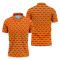 Spooky Bats Orange Halloween Golf Shirt, Polo Shirts For Men, Golf Gift For Men, Golfing Apparel