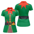 Funny Christmas Elf Cute Women's Golf Clothes, Ladies Golf Shirts, Christmas Golf Shirt