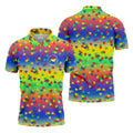 Acceptance Awareness Understanding Autism Puzzle Rainbow Gradient Golf Tops For Men, Golf Shirts For Men