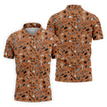 Southwest Desert Taco Skull Pattern Hawaiian Golf Shirt, Golf Tops For Women, Performance Golf Shirt