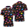 Dinosaur Lover Colorful Golf Shirt, Men’s Golf Shirt, Golf Polo Shirts For Men