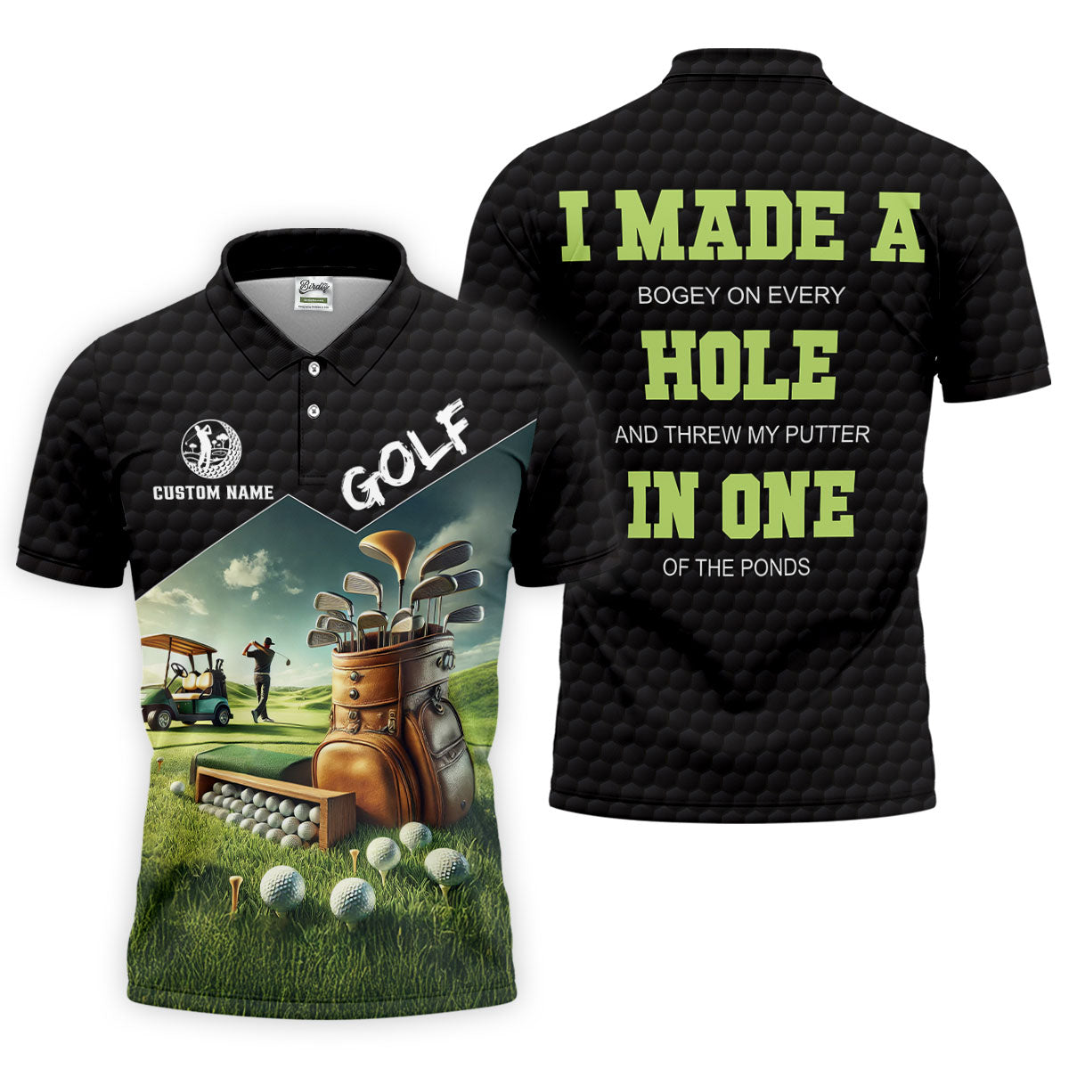 I Made A Bogey On Every Hole Golf  Polo Shirt, Funny Mens Golf Polo, Golf Apparel For Men