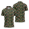 Funny Santa Summer Christmas Pattern Polo Shirt, Mens Golf Polo, Golf Shirts For Men
