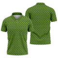Funny Hole In One Pickle Golf Pattern Polo Shirt, Golf Shirts For Men, Mens Golf Apparel