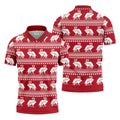 Reindeer Humping Seamless Pattern Golf Shirt, Christmas Golf Shirt, Golf Shirts For Men, Golf Gift For Men