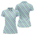 Colorful Popsicle Summer Pattern Golf Shirt, Golf Polo For Women, Printed Golf Shirt