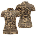 Polynesian Tribal Hawaiian Golf Shirt, Golf Shirts For Women, Women's Golf Apparel