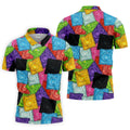 Funny Condom Wrapper Pattern Golf Polo Shirt, Men's Golf Shirts, Novelty Golf Apparel For Men