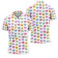 Naughty Conversation Hearts Fun Golf Shirts For Men, Valentines Golf Gift, Dirty Candy Heart Polo Shirts For Men