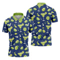 Margarita Cocktail Golf Shirt, Tropical Lime Drink Pattern, Golf Shirt For Men