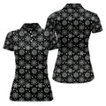 Dirty Funny Adult Humor Snowflakes Black Golf Shirt, Fun Women's Golf Shirts, Christmas Golf Shirt, Ladies Golf Shirts