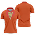 Orange Blue Tuxedo Men's Funny Golf Shirts, Father's Day Golf Shirt, Golf Gift For Dad
