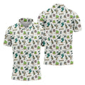 White Desert Golf Icons Pattern Golf Polo Shirt, Hawaiian Golf Shirt, Golf Polo Shirts For Men